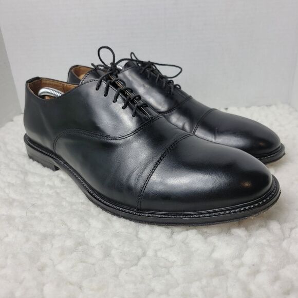Barneys New York Mens Oxford Shoes Size 13  Black Leather Cap Toe main image 5